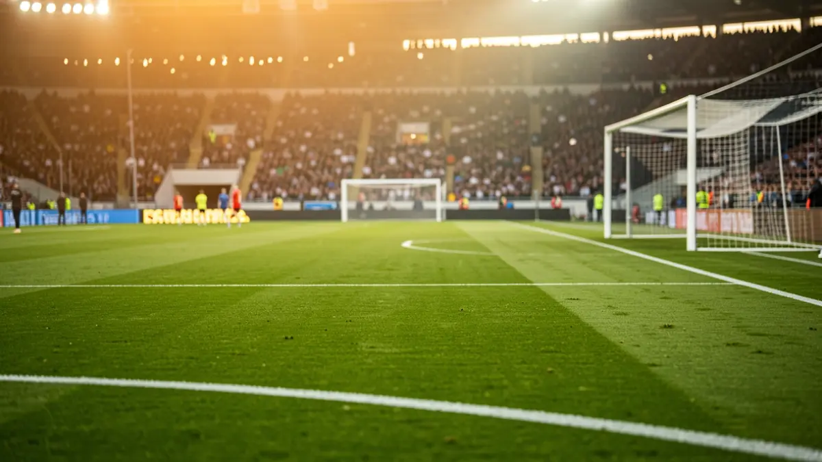 Imaxe xenérica dun campo de fútbol con herba verde e porterías.