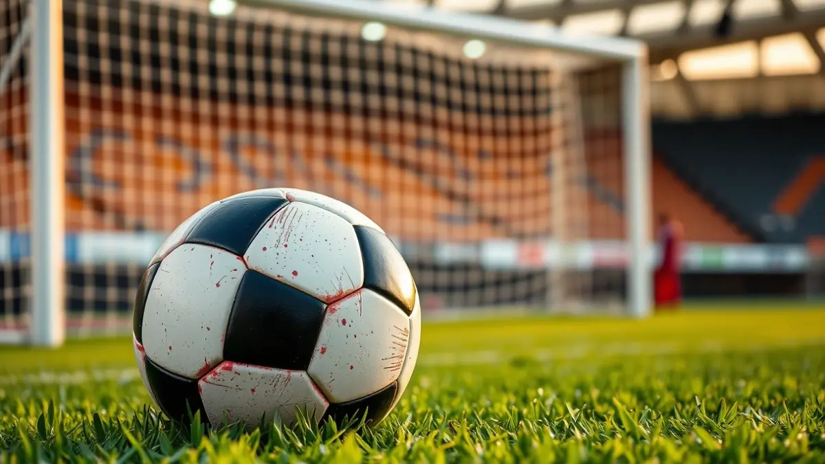 Imagen genérica de un balón de fútbol sobre la hierba de un campo.