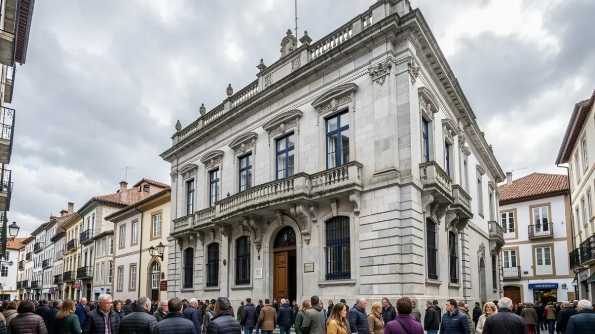 Imagen genérica de un ayuntamiento de granito en Galicia.