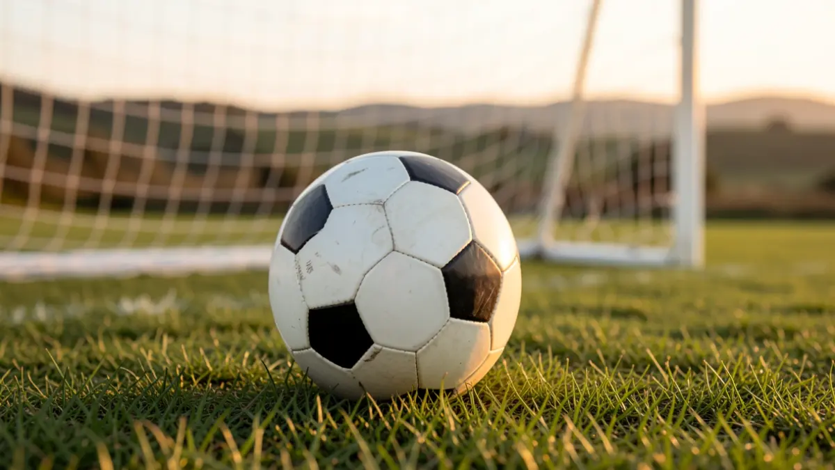 Imaxe xenérica dun balón de fútbol sobre herba