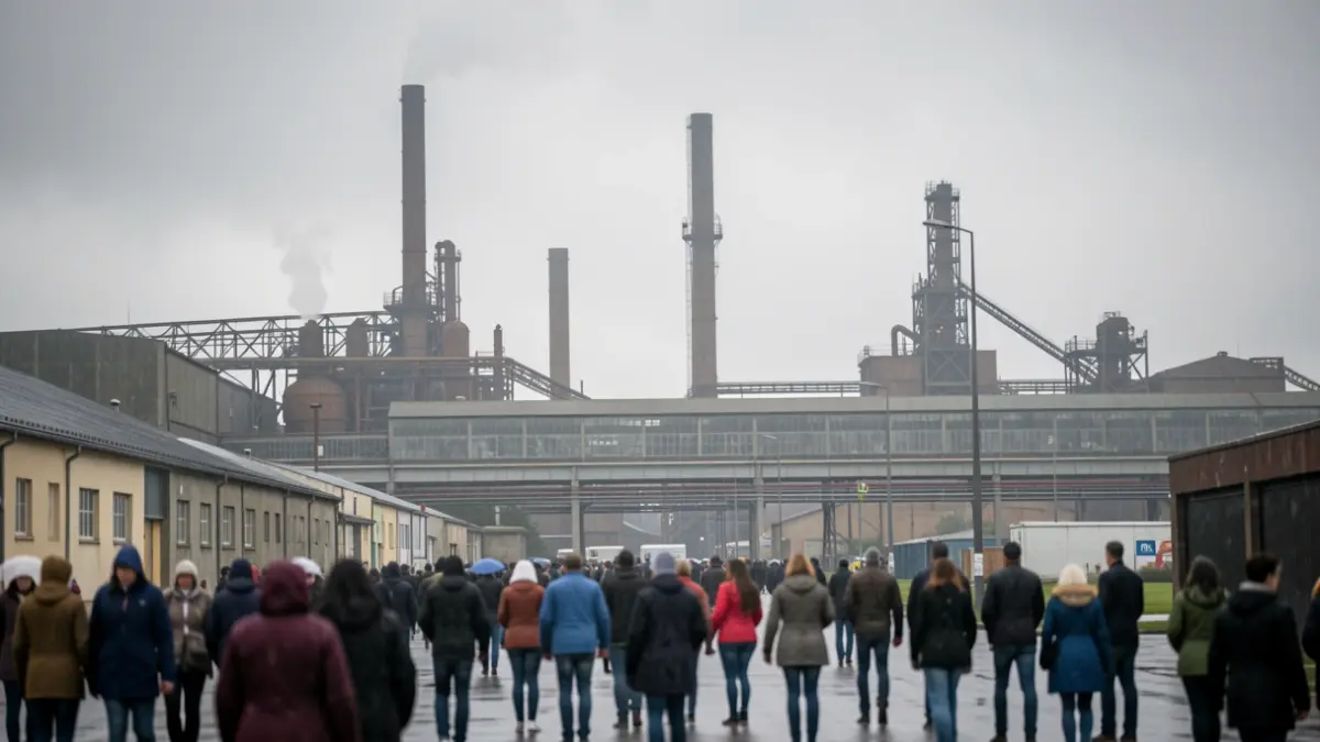 Imaxe xenérica dunha zona industrial nun día nubrado.
