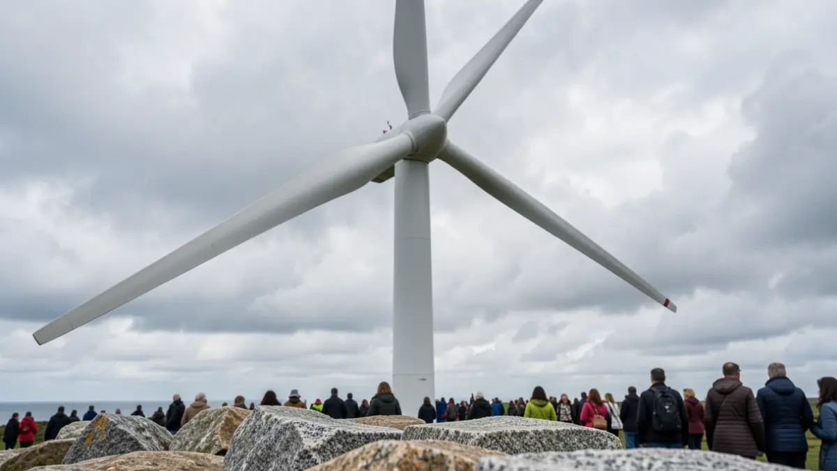Imaxe xenérica de aeroxeradores en Galicia.
