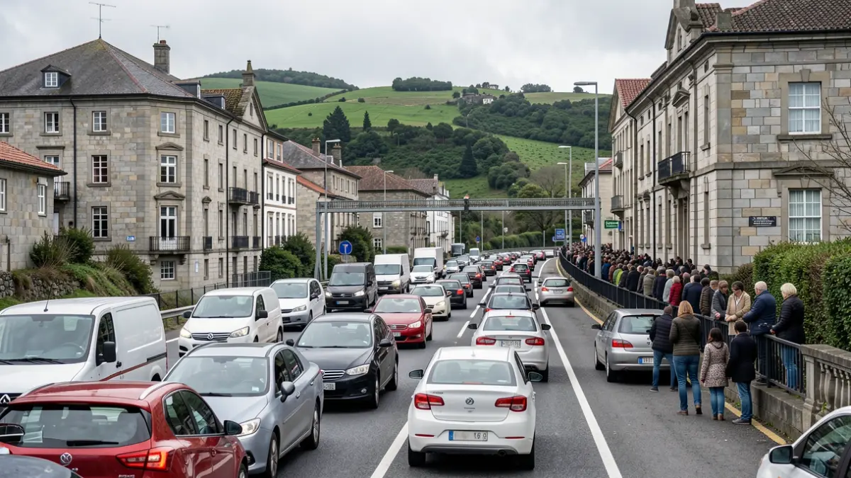 Imagen genérica de tráfico en una carretera gallega.