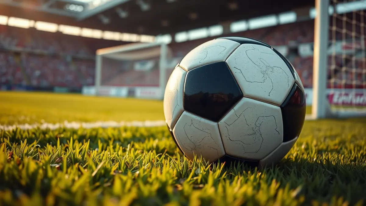 Imagen genérica de un balón de fútbol sobre la hierba de un campo.
