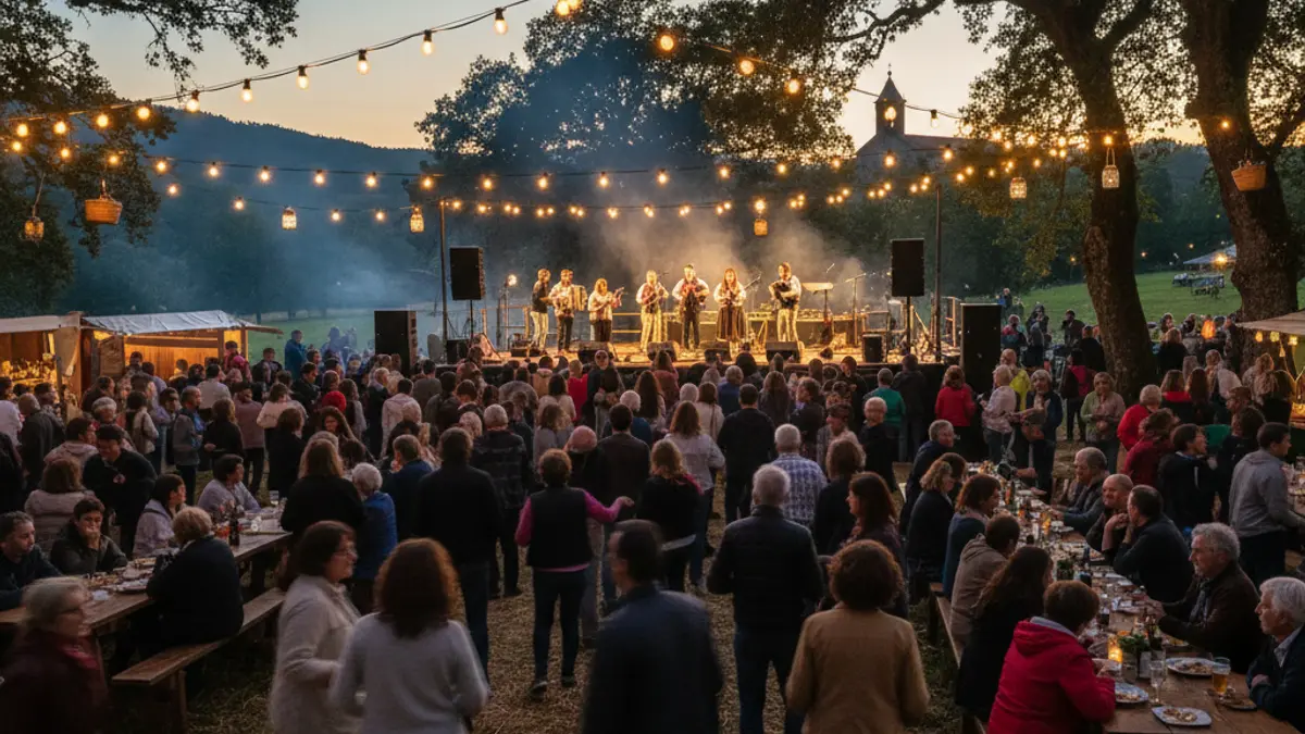 Imagen genérica de una fiesta popular al aire libre.