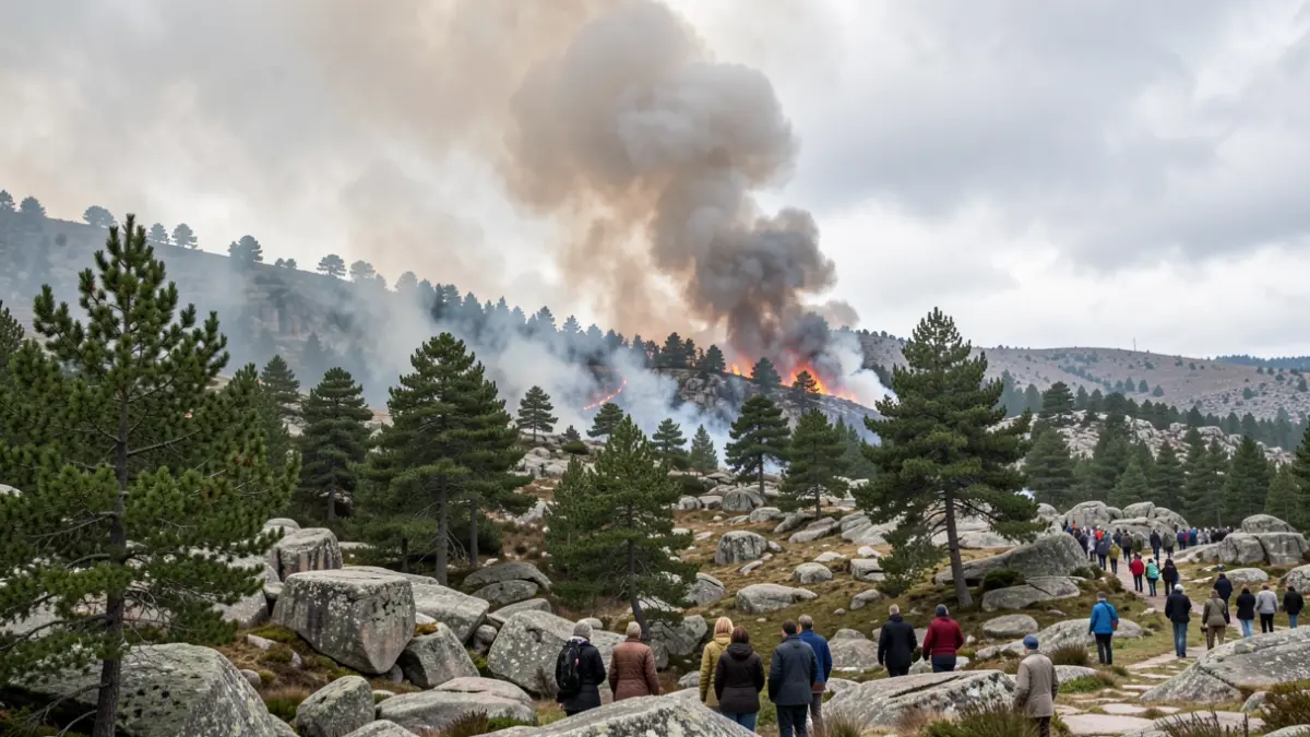 Imagen genérica de un incendio forestal en Galicia.