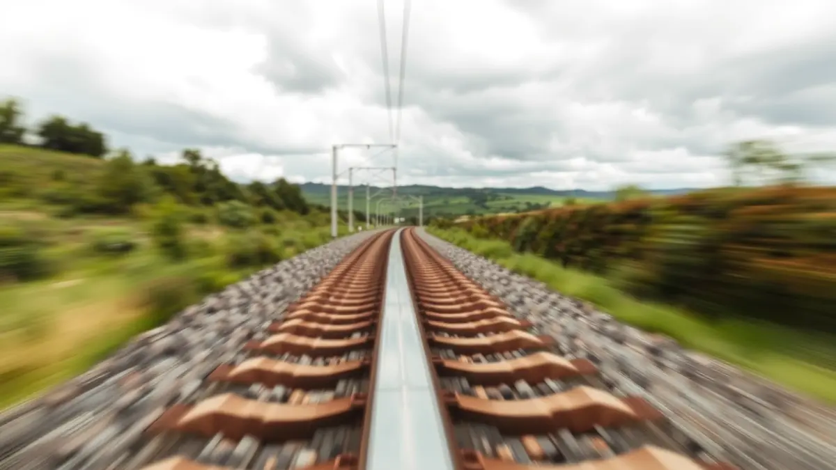 Imaxe xenérica de vías de tren en Galicia.