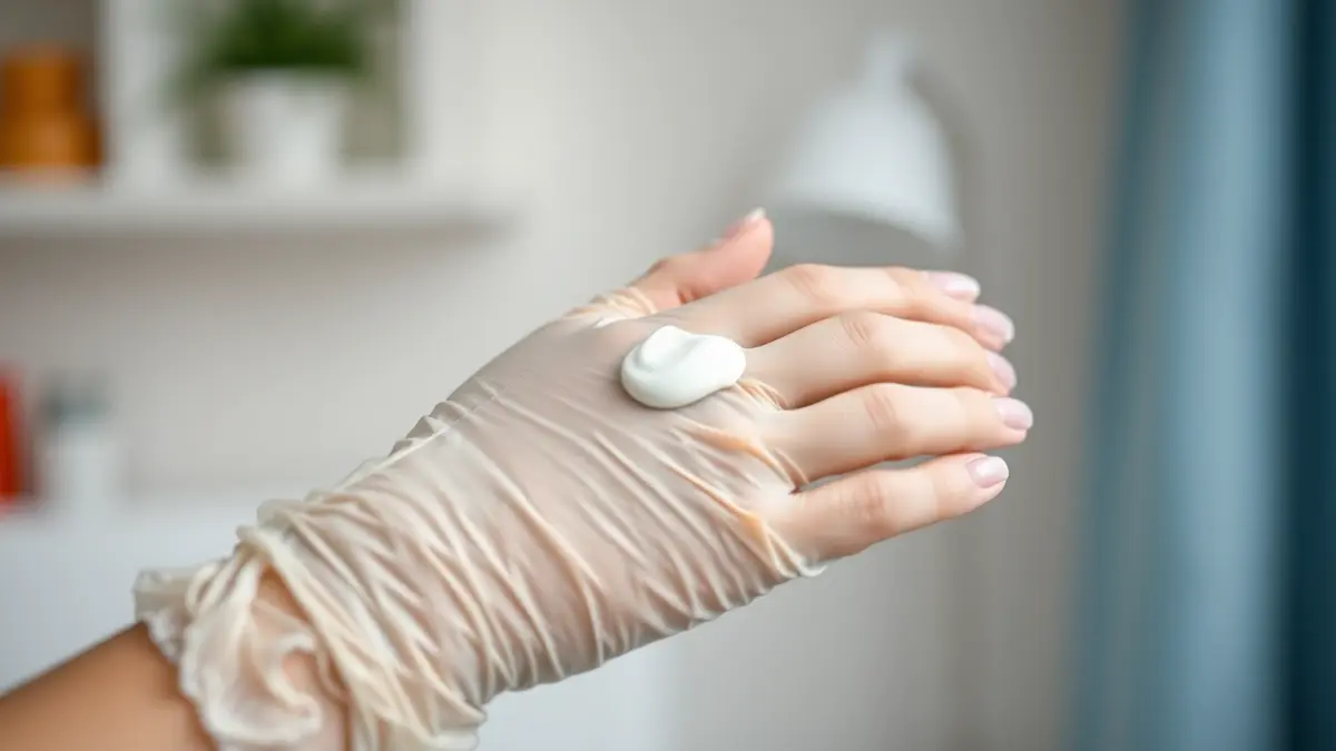 Imagen genérica de guantes de protección y productos de higiene.