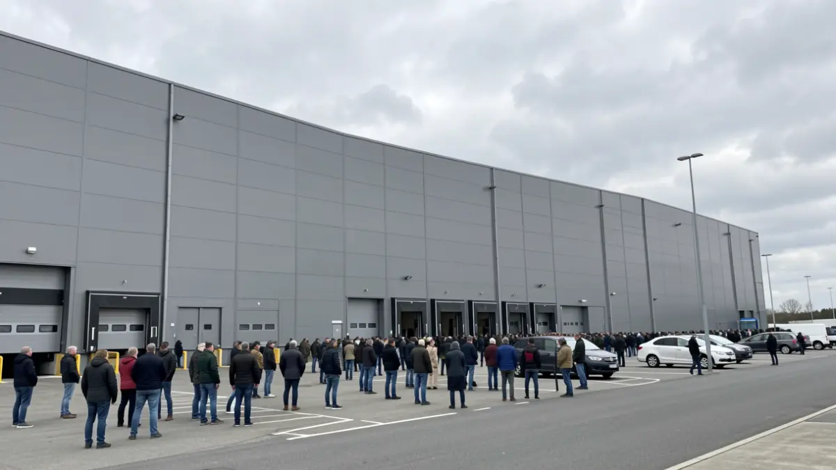 Imagen genérica de un gran almacén logístico industrial.
