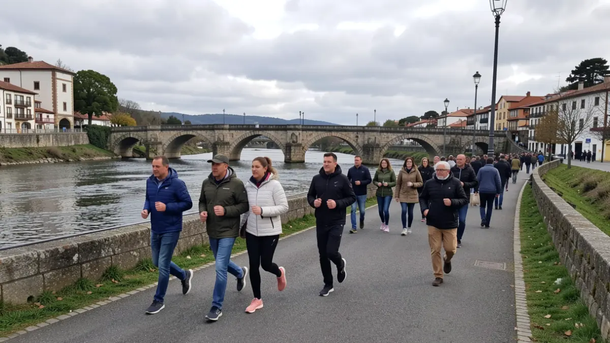 Imagen genérica de personas participando en una carrera popular en Ourense.