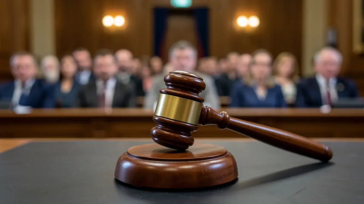 Imagen genérica de un martillo de juez en un tribunal.