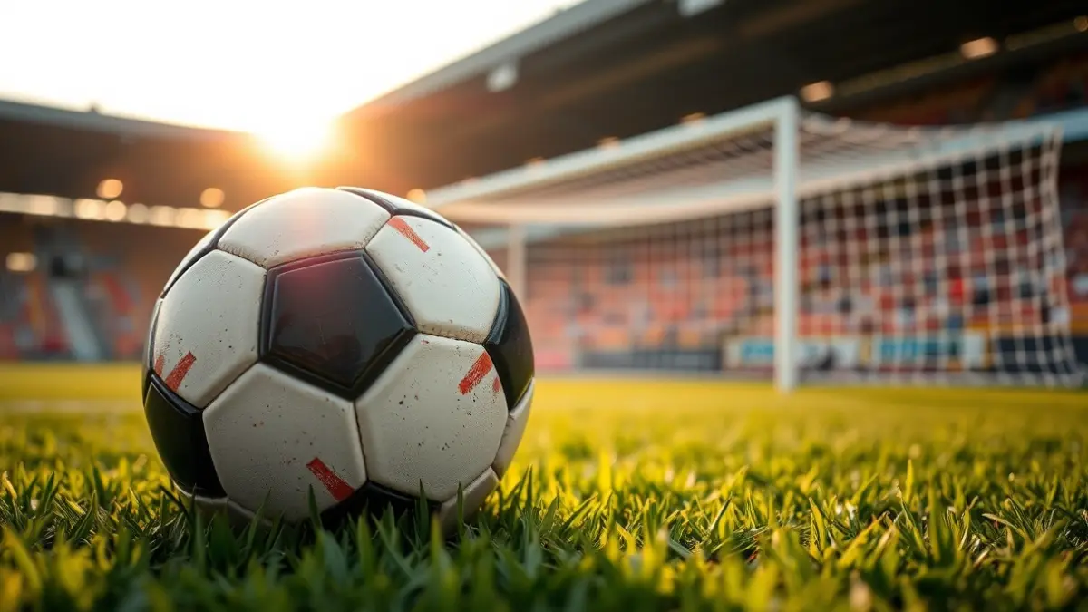 Imagen genérica de un balón de fútbol sobre el césped de un campo.
