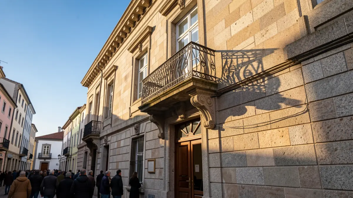 Imagen genérica de un ayuntamiento gallego de granito.