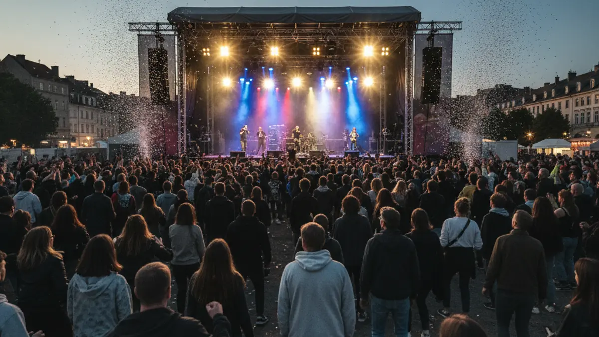 Imaxe xenérica dun festival de música ao aire libre.
