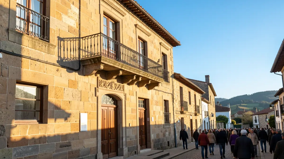 Imaxe xenérica dunha vila galega con arquitectura tradicional.