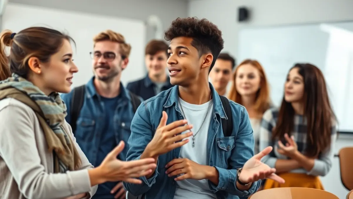 Imaxe xenérica de adolescentes participando nunha actividade educativa.