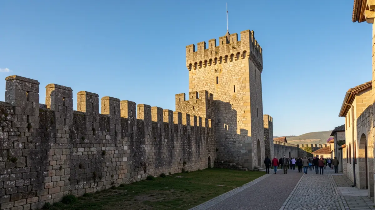 Vista do Castelo de San Antón na Coruña nun día soleado.