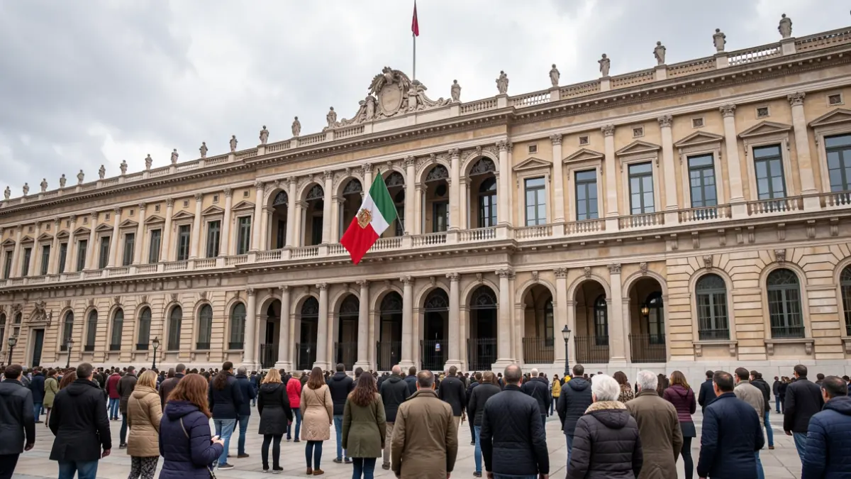 Imagen genérica de una bandera del Vaticano en un balcón.