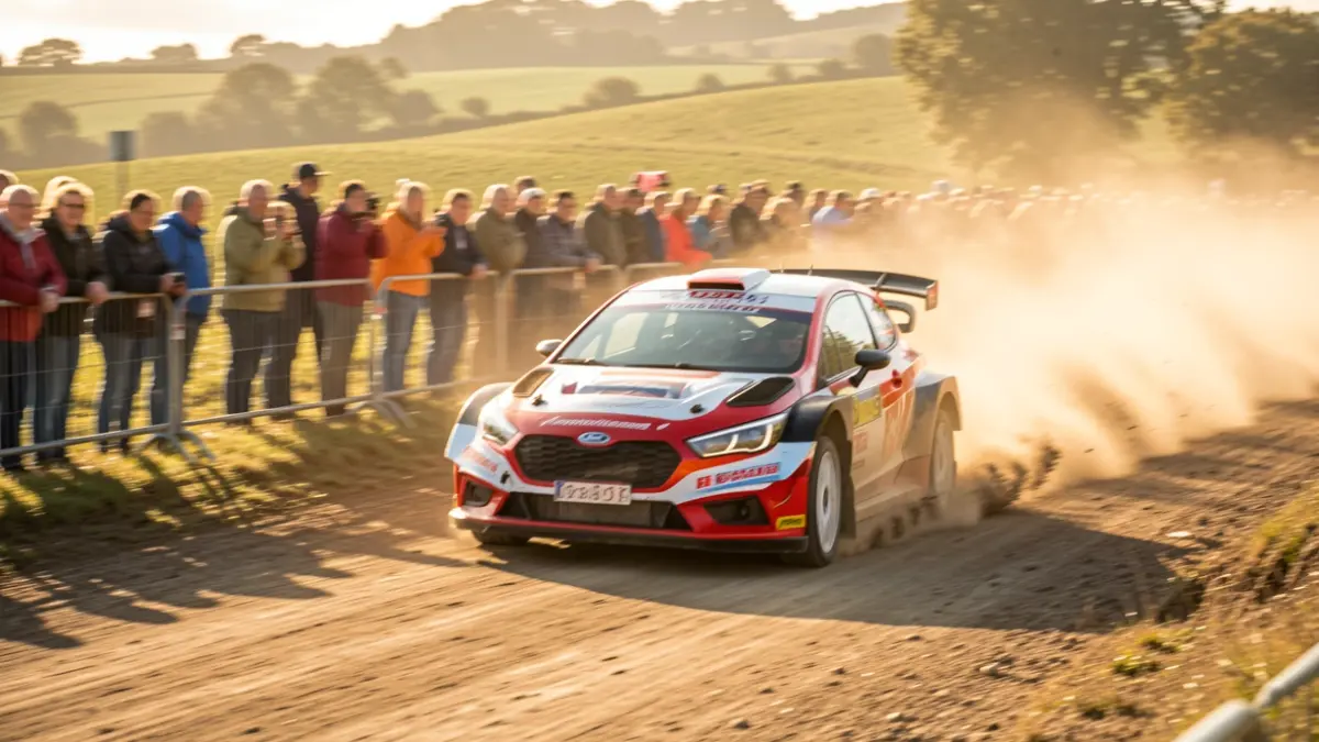 Imaxe xenérica dun rally con espectadores.