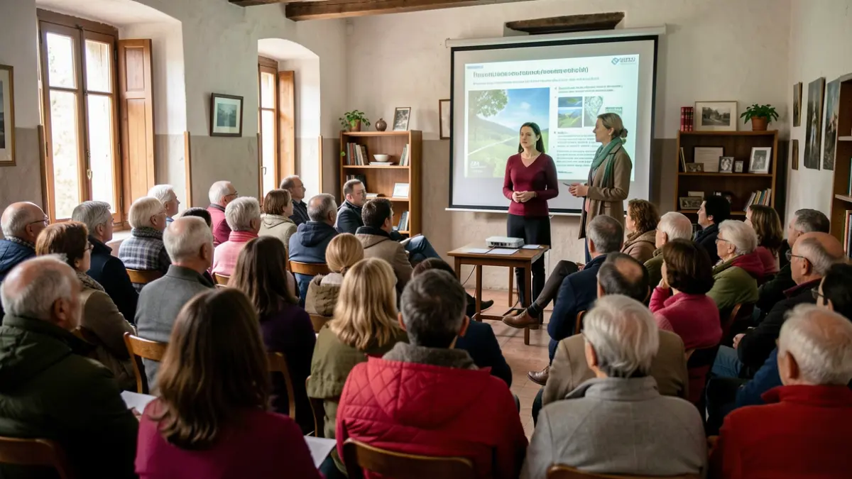 Imagen genérica de una reunión vecinal en Galicia.