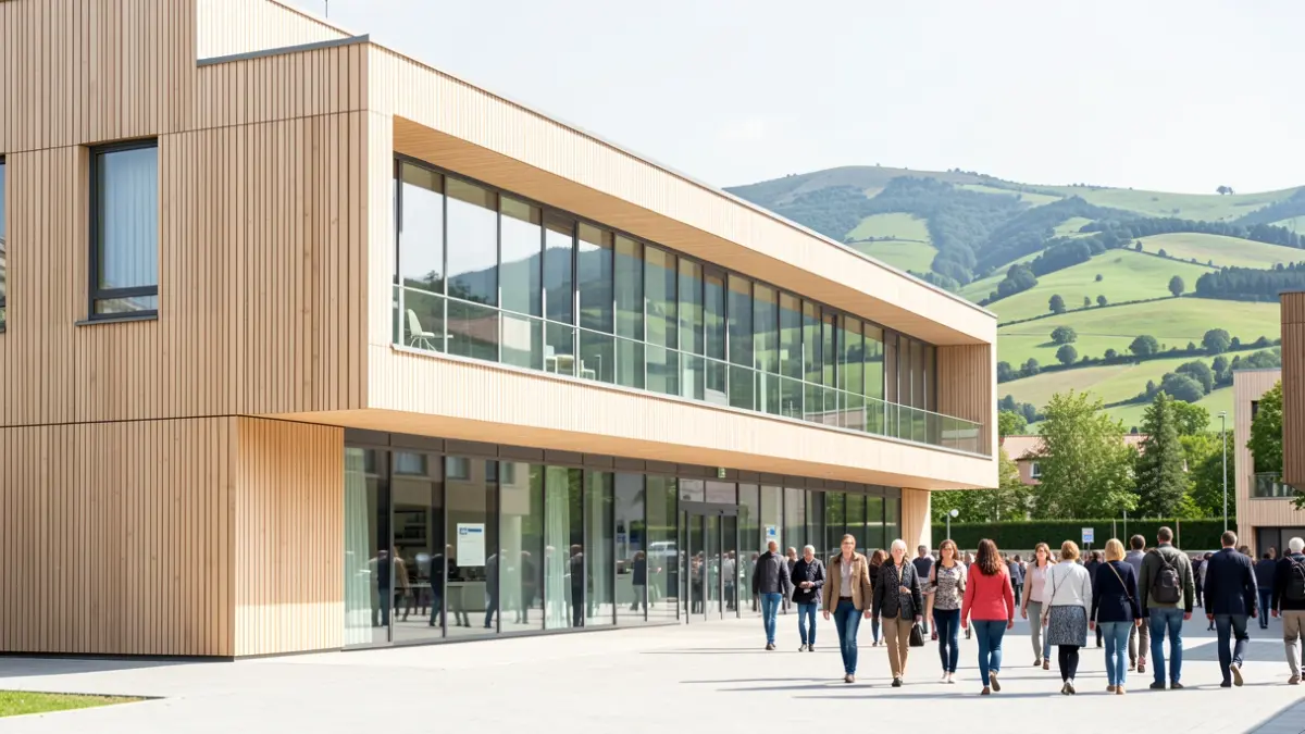 Novo centro de saúde construído en madeira en Abegondo.