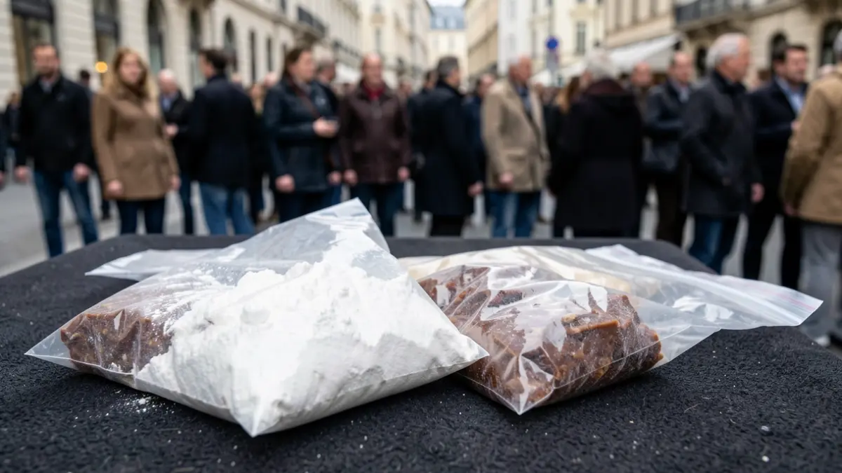 Imagen genérica de envoltorios de plástico con drogas incautadas.