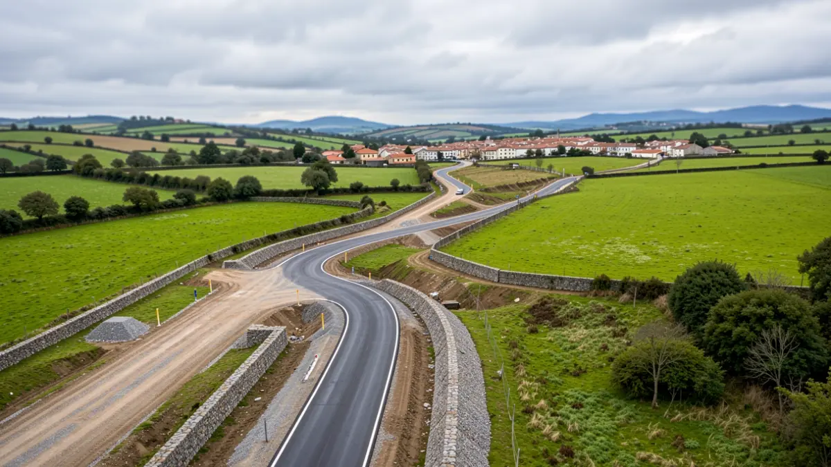 Imagen genérica de construcción de una carretera en Galicia.