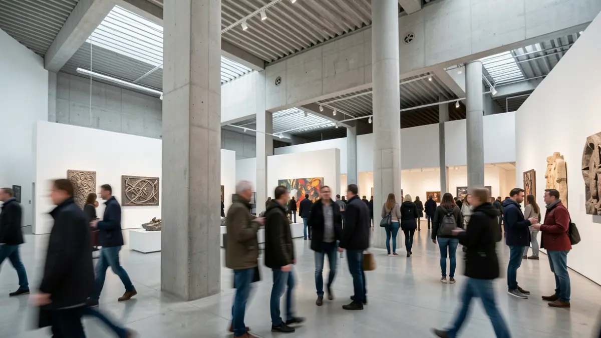 Imagen genérica del interior del museo MARCO de Vigo con obras de arte.
