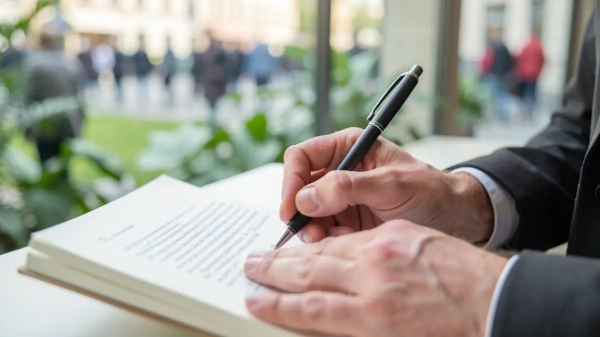 Imagen genérica de un periodista escribiendo con un bolígrafo en un cuaderno.