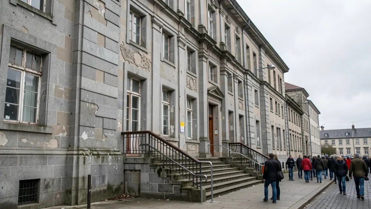 Imaxe xenérica dun colexio galego con barreiras arquitectónicas.