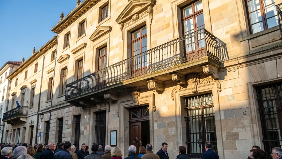 Imaxe xenérica dun concello galego con luz solar.