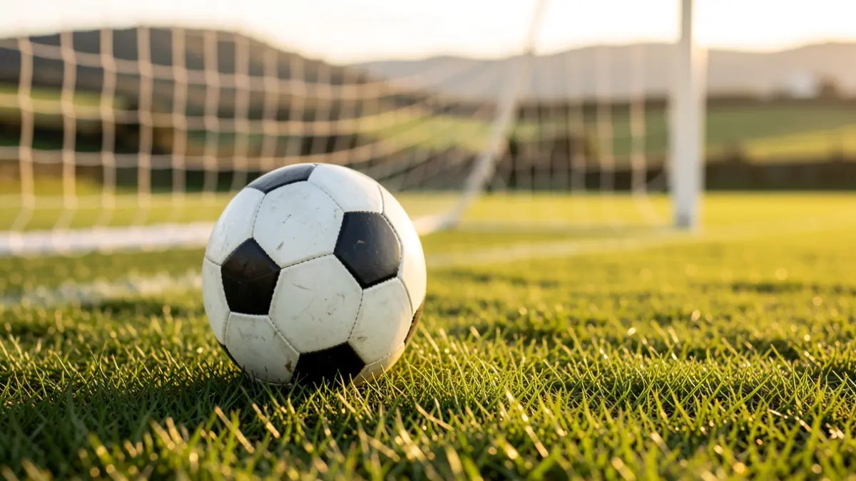 Imagen genérica de un balón de fútbol en un campo.