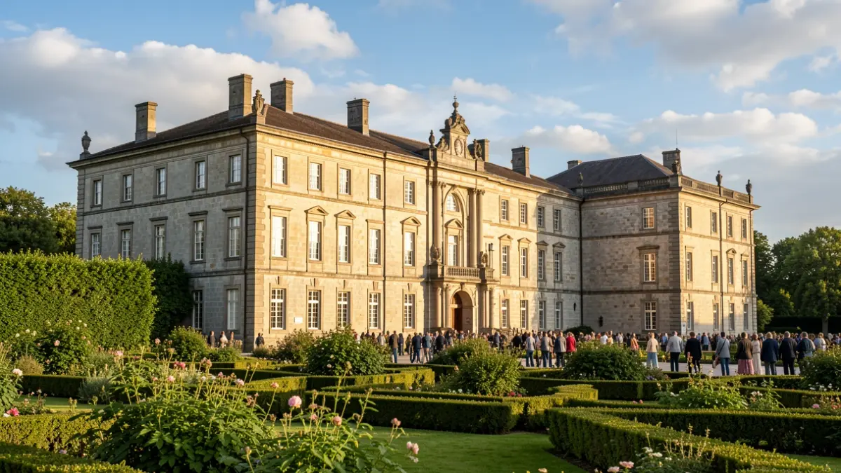 Imagen genérica de un pazo gallego con jardines.