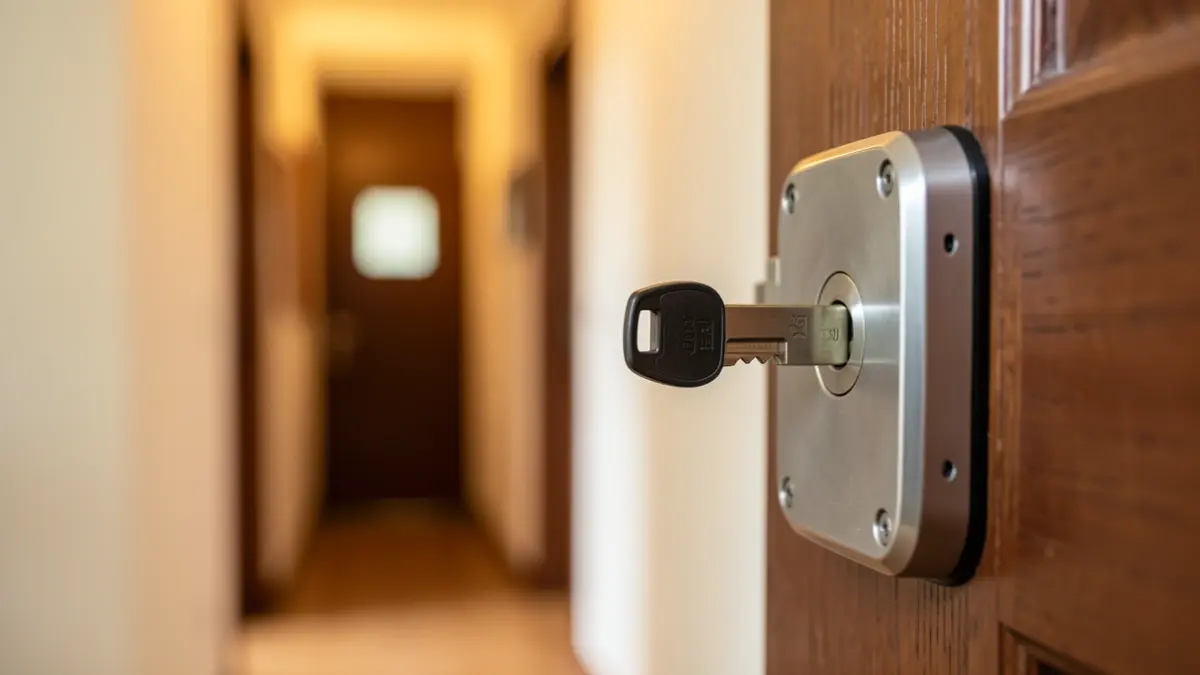 Imagen genérica de una cerradura de puerta para ilustrar consejos de seguridad.