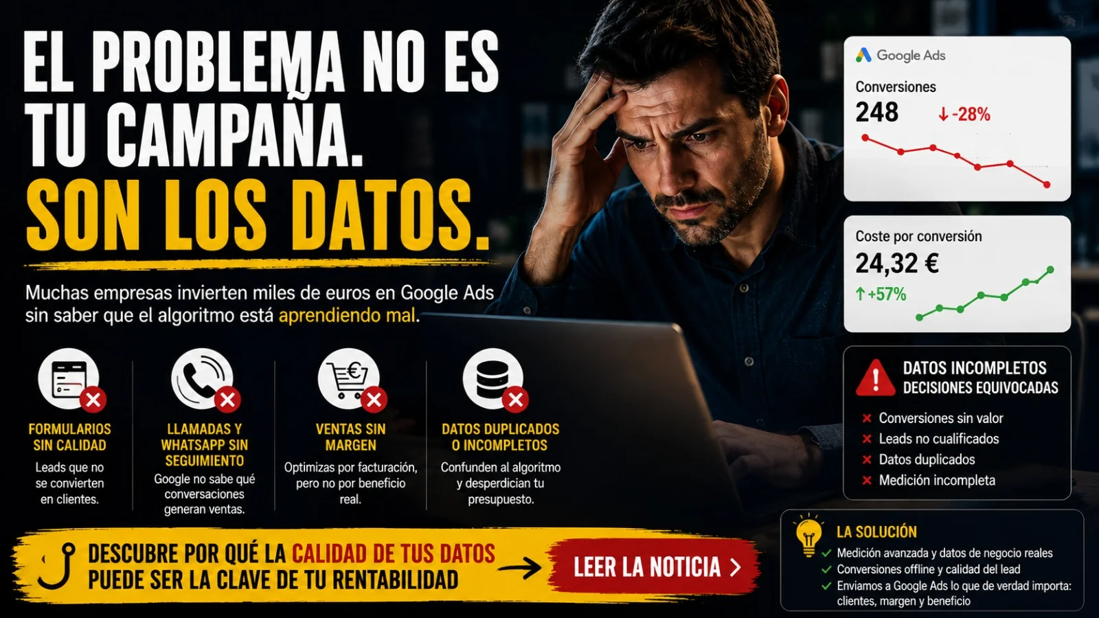 Convertiam converte os datos na vantaxe competitiva que moitas campañas de Google Ads non teñen