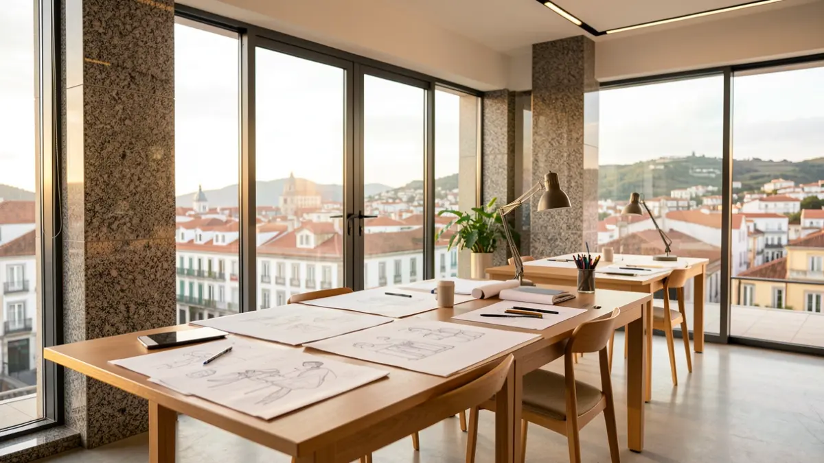 Imaxe xenérica dun estudio de deseño moderno en Galicia.