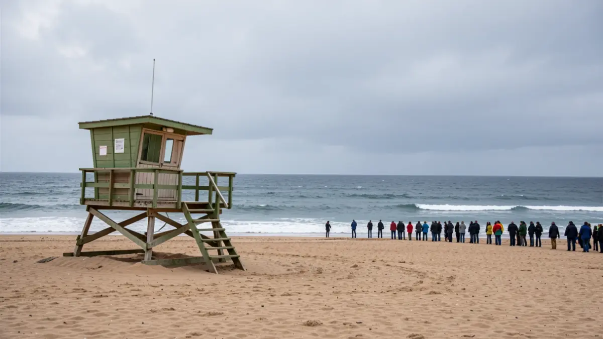 Imaxe xenérica dunha torre de vixilancia de socorristas nunha praia galega.