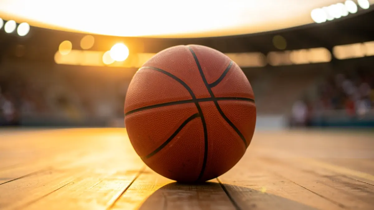 Imagen genérica de un balón de baloncesto en una cancha.