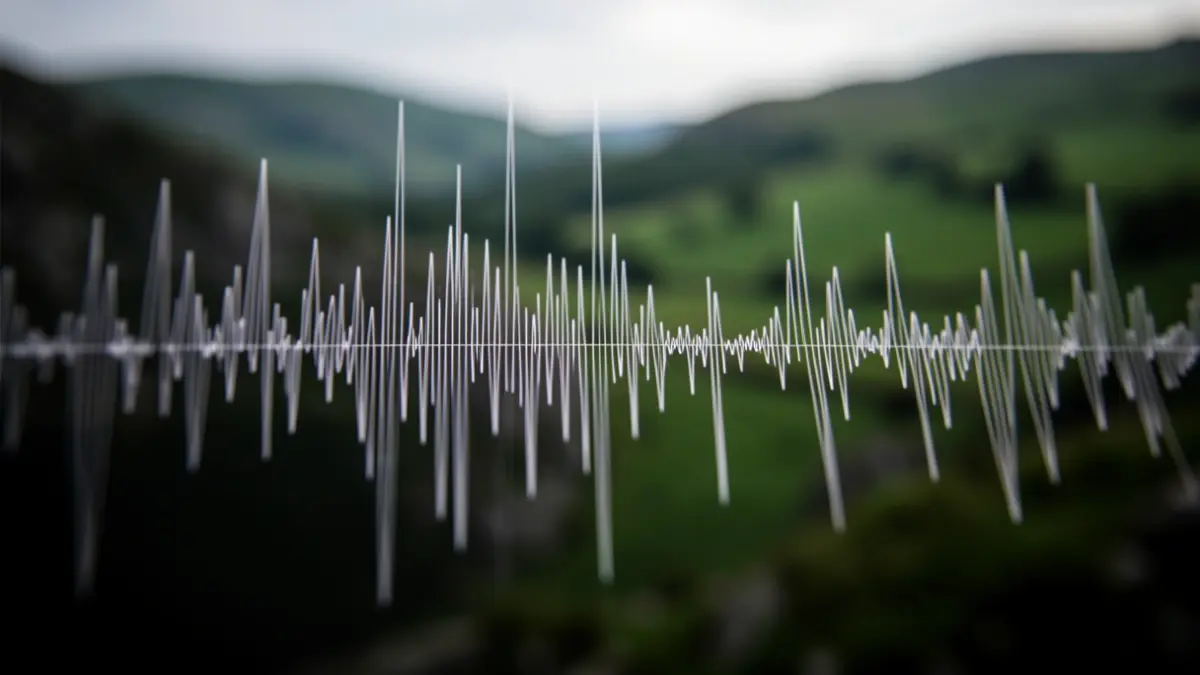 Imagen genérica de un sismógrafo vibrando intensamente, representando un terremoto.