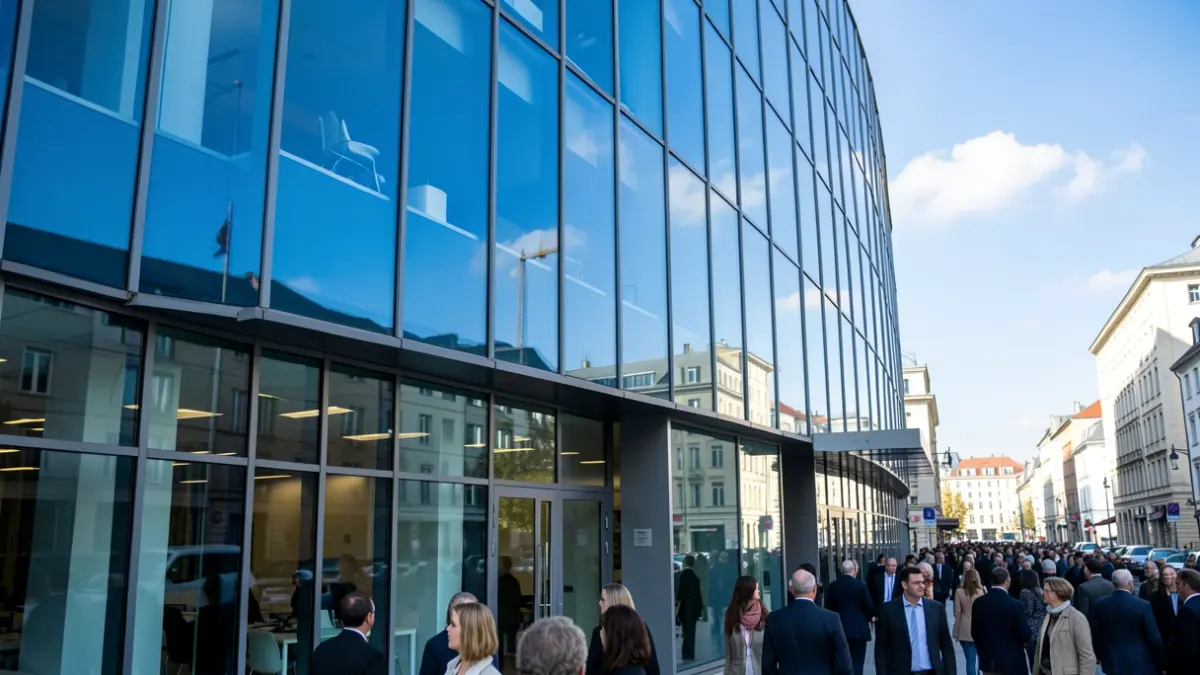 Imagen genérica de un edificio de oficinas moderno.