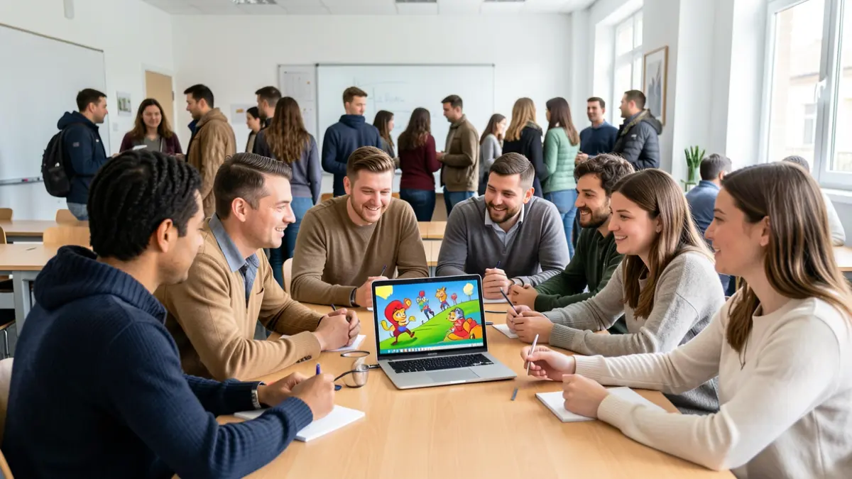 Imaxe xenérica de estudantes traballando nun proxecto de animación en Galicia.