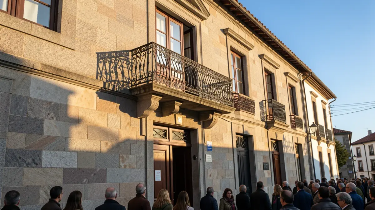 Imagen genérica de un ayuntamiento tradicional gallego de granito.