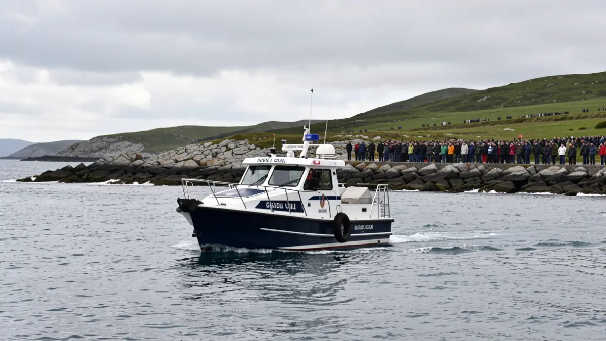 Imaxe xenérica de embarcación da Garda Civil patrullando as Rías Baixas.