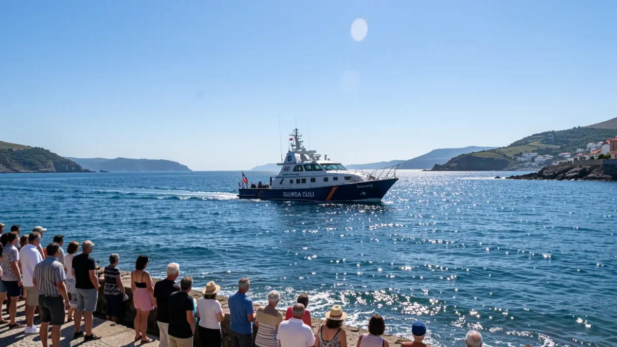 Imagen de una embarcación de la Guardia Civil patrullando la costa gallega.