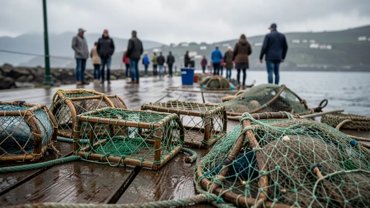Imaxe xenérica de artes de pesca ilegais incautadas.