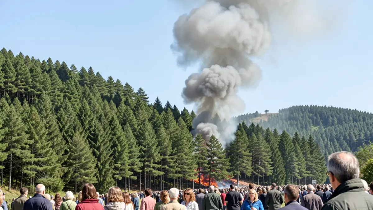 Imagen genérica de humo de un incendio forestal en un monte gallego.