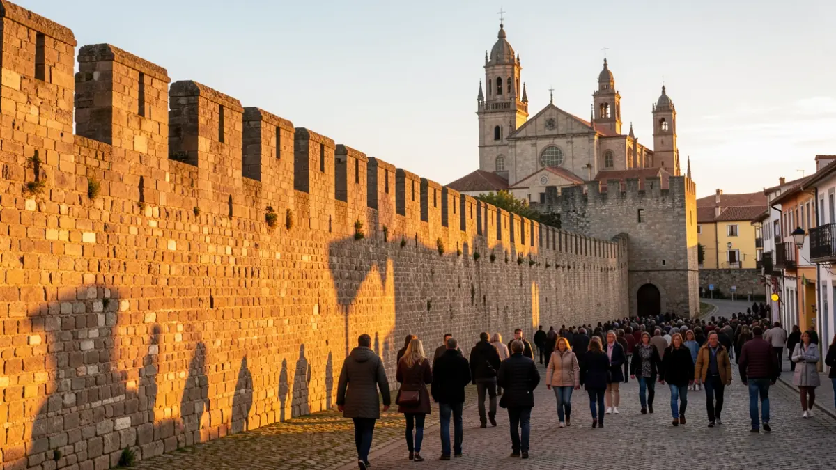 Imaxe xenérica da Muralla Romana de Lugo.