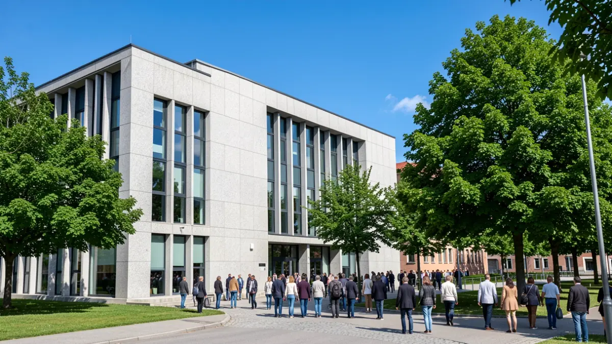 Imagen genérica de un edificio de investigación en un campus universitario gallego.