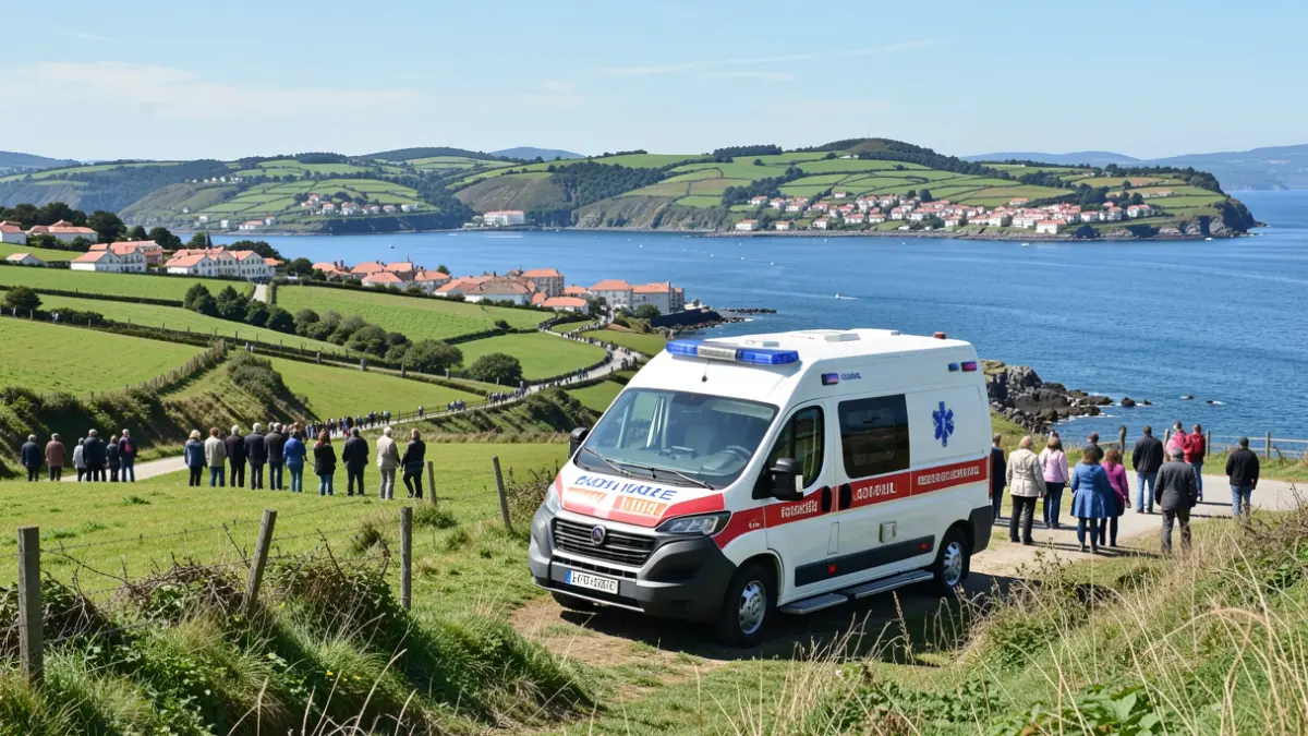 Imaxe xenérica dunha ambulancia medicalizada nunha contorna costeira galega.