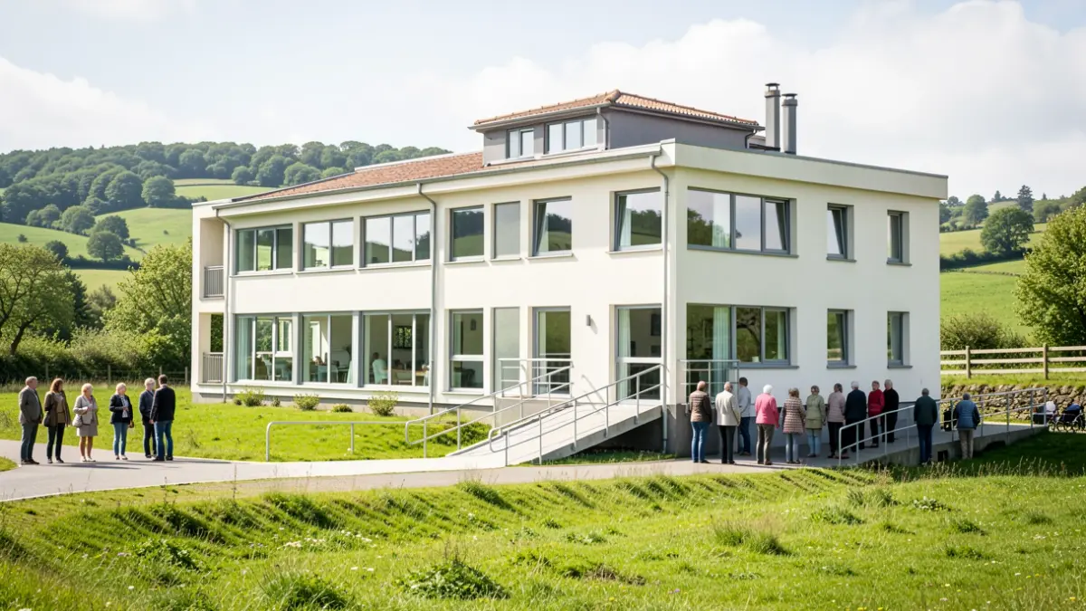 Imaxe xenérica dunha residencia de maiores moderna en Galicia.